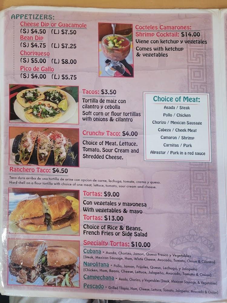 Manrique's Mexican Restaurant Menu image 4